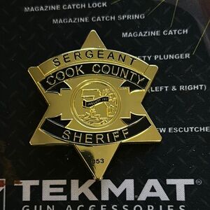 SGT Cook County Sheriff Plaque Badge